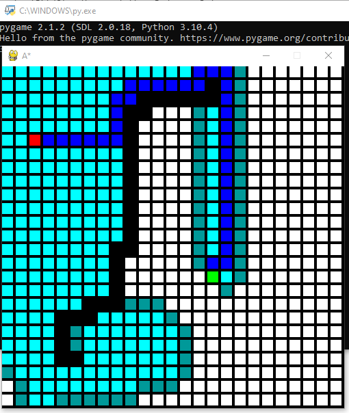 Screenshot of A* Path Finding