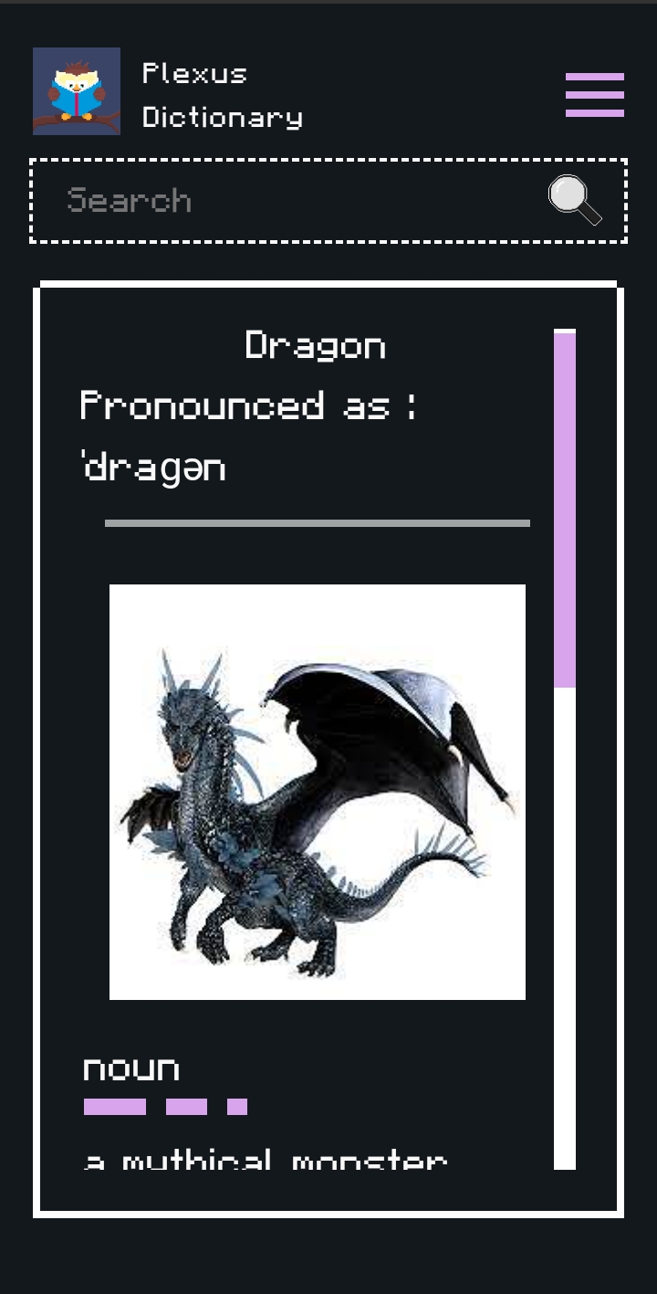 Screenshot of Plexus Dictionary