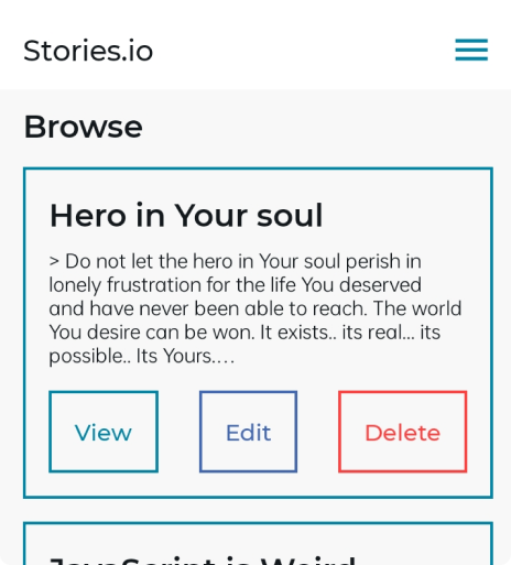 Screenshot of Stories.io - Story App