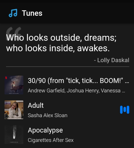 Screenshot of Tunes - Music player